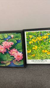 lot 3006 image: Botanica Framed Botanical Art Prints 1992 &1994 Edition 26x19.5