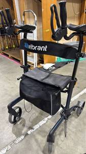 lot 4053 image: Allvibrant Rollator Walker with Seat and Storage Basket