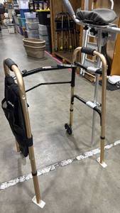 lot 4055 image: Drive Walker with Storage Bag and add on for arm