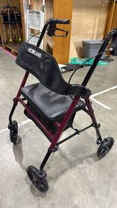 lot 4056 image: Homland Rollator Walker with Seat and Backrest