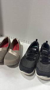 lot 2194 image: Skechers 3-Pair Lot Womens Slip-On Shoes Black Beige