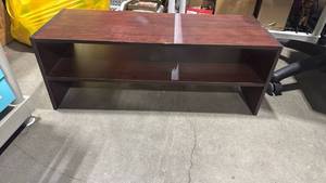 lot 2208 image: 2 shelf wooden shoe shelf
