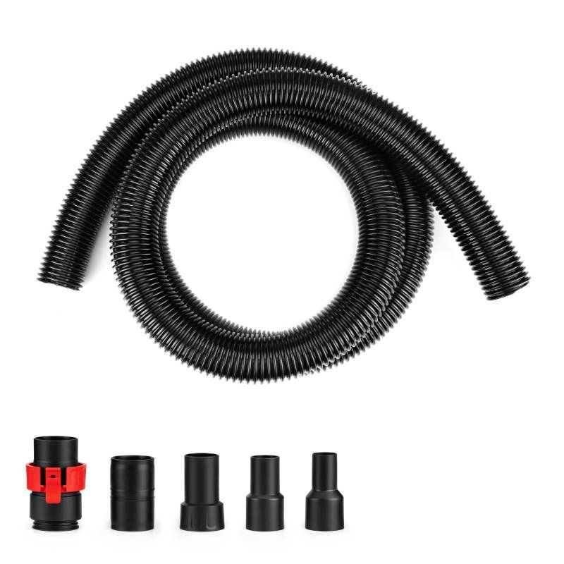 lot 62717 image: Shop-Vac Premium Universal Hose Plastic 8X 1-78, Vacuum Hose Compatible with Rigid, Dewalt, Husky, Craftsman, Bauer, Masterforce Vacuum Cleaners - Retail $40