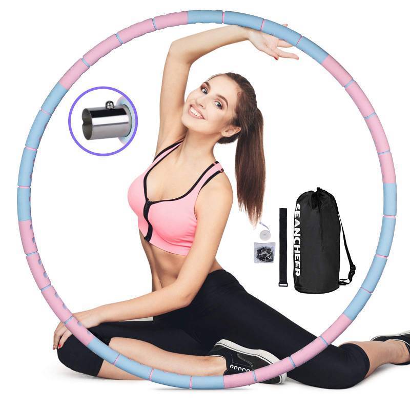 lot 9274 image: Weighted Detachable Exercise Ring, 2 to 5lb Adjustable, 8 Sections Portable for Indoor and Outdoor, Great for Adults and Beginners, by SEANCHEER - Retail $26