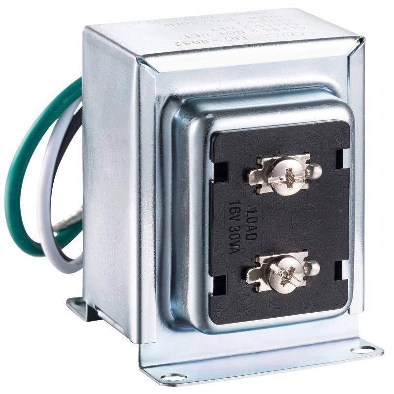 lot 22869 image: Maxdot 1 Pack Doorbell Transformer 16V 30VA Compatible with Ring Wired Video Doorbell, Safe UL Listed Wired Door Bell 30VA Kit, Easy to Install Door Bell Transformer for Home - Retail $25