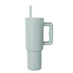Simple Modern 40 oz Tumbler with Handle and Straw Lid | Leak-Proof Insulated Stainless Steel Water Bottle Travel Mug Cupholder Use | Gifts for Women Men Him Her | Trek Signature | Sea Glass Sage - Retail: $34