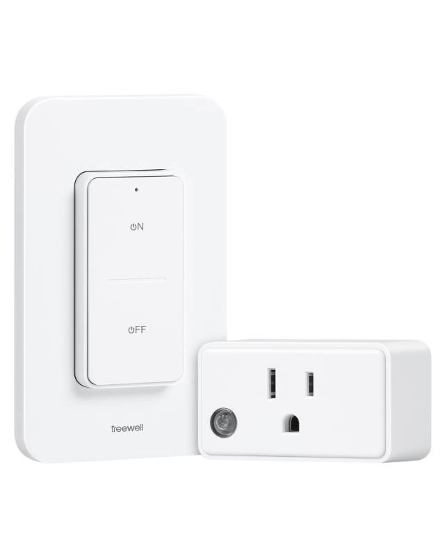 lot 16750 image: Remote Control Outlet Wireless Wall Switch, 200FT Long Range RF Remote Light Switch, Mini Electrical Outlet Plug, 15A1875W High-Power for Lamps, Lights, Household Appliances, ETL Listed - Retail $10