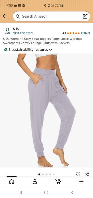 lot 58061 image: Womens Cozy Yoga Joggers with Pockets(m) - Retail $15