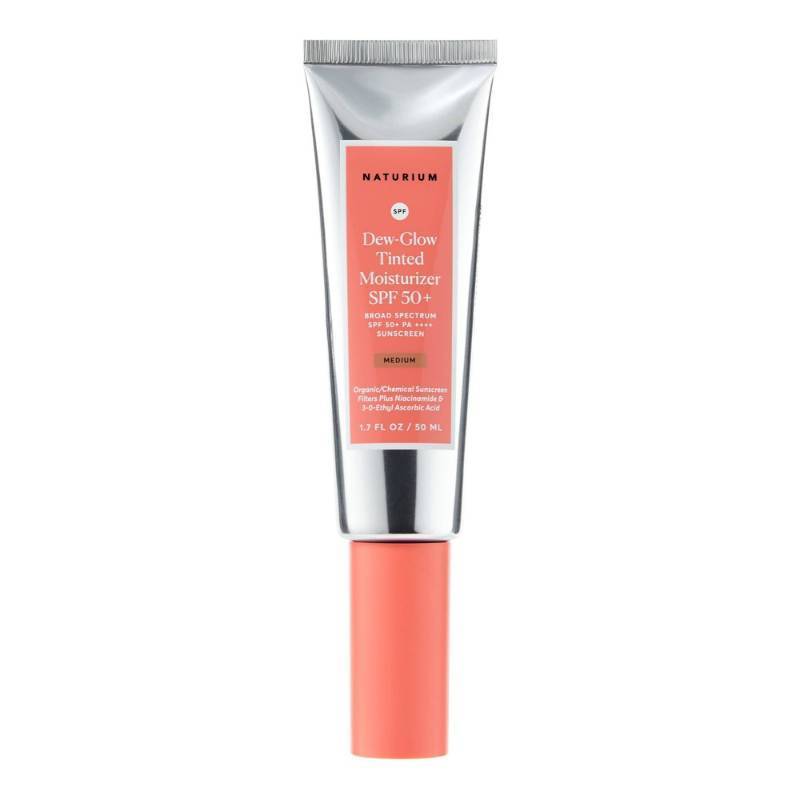 lot 58203 image: Naturium Tinted Dew Glow Moisturizer - SPF 50 - 1.7 fl oz - Medium Non-Toxic, Unscented, For Sensitive Skin (broken pump) still full - Retail $23
