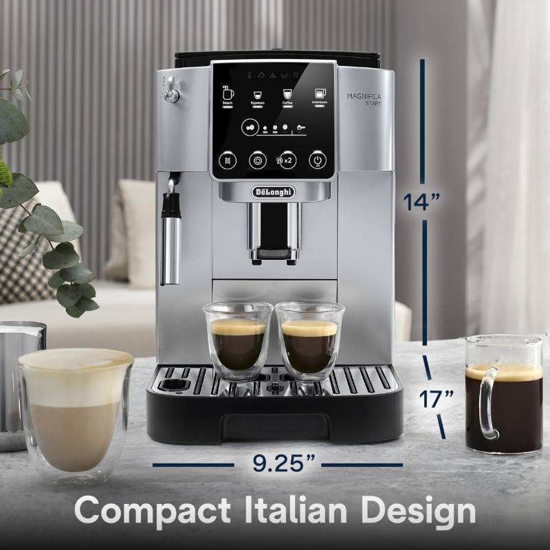 lot 35419 image: DeLonghi Magnifica Evo Espresso Machine, 5 Recipes.  POWERS ON. MISSING PARTS. See Photos. - Retail $650