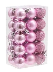 lot 27846 image: 30ct Christmas Ball Ornaments, 1.18 Shatterproof Tree Decorations, Perfect Hanging Ball for IndoorOutdoor Holiday Party Decor (Pink) - Retail $15