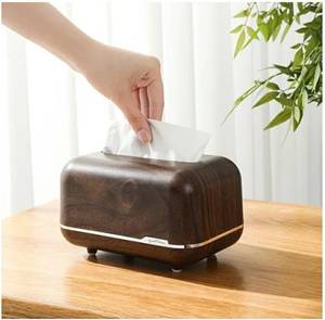 lot 27867 image: PP Tissue Box 7 in Tissue Holder Brown Tissue Box Holder - Retail $20