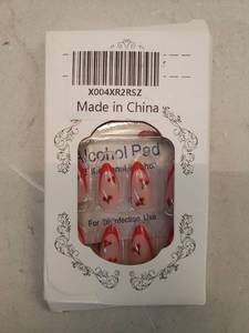 lot 27873 image: Red Cherry French Tip Press On Nails - Retail $10