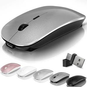 lot 2015 image: Kovess Bluetooth Mouse for Mac, Dual 5.23.0 & 2.4G USB-C Receiver, Gray