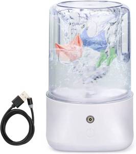 lot 2022 image: Mini USB Rechargeable Portable Washing Machine 1L, 2 Modes, White