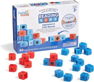 lot 2025 image: hand2mind Reading Rods Alphabet & CVC Words, Word Building Activities