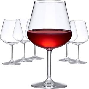lot 2029 image: Amazing Abby Sienna 20-Ounce Unbreakable Tritan Wine Glasses (Set of 6)