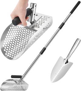 lot 2003 image: GADFISH Sand Scoop for Metal Detecting, Stainless Steel Sand Sifter Shovel