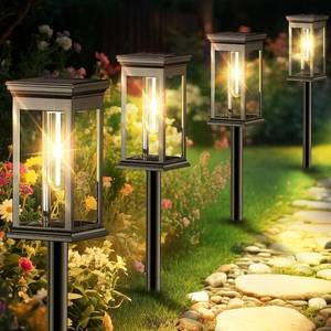 lot 2006 image: Solar Pathway Lights IP65, 8-Pack Waterproof Garden Lights, Auto OnOff