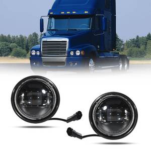 lot 2074 image: Pair Led Black Fog Lights Replacement With Bulbs Fit For 2000-2015 Freightliner Columbia Passenger & Driver Side Front Fog Light Lamp Fit for 2004-2015 Freightliner Century