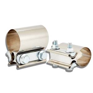lot 2087 image: Butt Joint Band Clamps,Exhaust Muffler Clamp Exhaust Pipe Clamps Sleeve Stainless Steel (2, 1.5)
