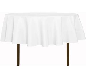 lot 2094 image: sancua 60 Inch Round Tablecloth (Fits 20-48 Inch Tables), Water Resistant Spill Proof Washable Polyester Table Cloth Decorative Fabric Table Cover for Dining, Buffet Parties and Camping, White