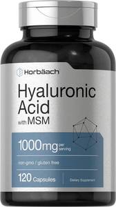 lot 2105 image: Horb�ach Hyaluronic Acid with MSM  1000 mg  120 Capsules  Non-GMO and Gluten Free Supplement  Bioavailable Formula