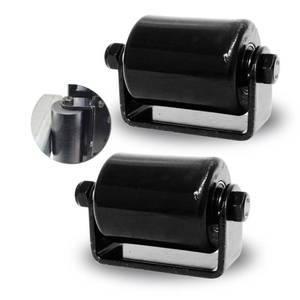 lot 9891 image: 2Pack Slide Gate Guide Roller with C Post Welded Bracket, Hard Nylon Sliding Rolling Gates Guider, Heavy Duty Sealed Ball Bearing Side Roller Assembly (6 Inches - 2 Pack)