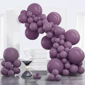 lot 9894 image: PartyWoo Dusty Purple Balloons 100 pcs Different Sizes of 18 12 10 5 Inch Dark Purple Latex Helium Balloon Arch Kit Garland for Baby Shower Halloween Butterfly Birthday Party Decorations Purple-F50