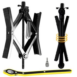 lot 9905 image: Proud Panda Small Camper Wheel Chock Shaped RV Stabilizer for Travel Trailer,Anti-Move Tire Wheel Chock with Accessories-Pair,Heavy Duty Truck RV Tire Scissor Locking X Chock,Fit for 2 to 10