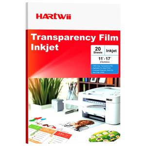 lot 9906 image: Hartwii Fast-Drying Inkjet Transparency Film 5Mil 20 Sheets 11x17 inches Thicker 100% Clear Overhead Projector Film Acetate Sheets Clear Transparent Paper for Overhead & Screen Printing