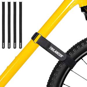 lot 9908 image: Bike Rack Straps, 4-Pack Trilancer Adjustable Bike Wheel Stabilizer Strap with Hook and Loop for Car and Wall Mount, for Transportation and Storage (26 x 1.5)