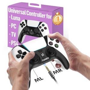 lot 9929 image: Enstixsm Control for Luna Controller,Fire TV,Wireless Firestick Game Remote Compatible for Fire Stick TV with 2 Back Paddles and Turbo,Great Value Gaming Bluetooth Controllers,White