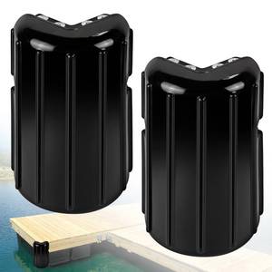 lot 9974 image: JYINCPED Corner Dock Bumpers,Boat Dock Corner Bumpers Fenders,Marine-Grade Viny,Inflatable Protection Fender Guard,Stainless Steel,8 x 16,2Pack-Black