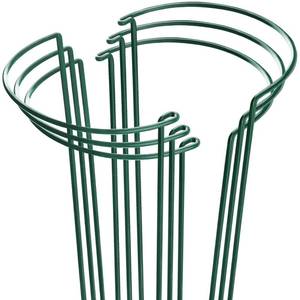 lot 9975 image: HiGift Plant Support Stakes, 6 Pack Metal Peony Cages and Supports, Garden Stakes Plant Support Cage, Large Plant Support Ring for Outdoor Indoor Snake Plant Peony Rose Flowers Vine (10 W x 15.8 H)