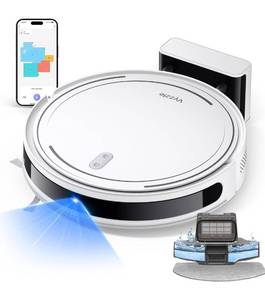 lot 9990 image: Robot Vacuum and Mop, 3-in-1 Robotic Vacuum Cleaner with Schedule, 5000Pa Suction, LiDAR Navigation & Smart Mapping, 150 Mins Max, Ultra-Slim, AppAlexa Control for Pet HairHard FloorLow-pile Carpet