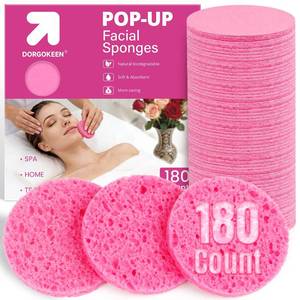 lot 9638 image: 180 PCS Compressed Facial Sponges, Natural Eco Friendly Cellulose Face Sponges for Cleansing, Exfoliating, Makeup Removal, Pore Care, Esthetician Sponges for SPA Travel Daily Use
