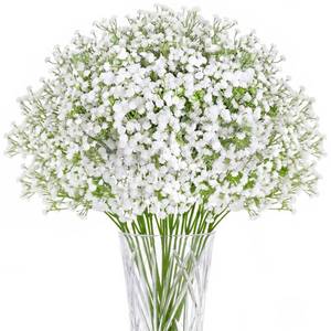 lot 9660 image: DomeStar Babys Breath Artificial Flowers - 11PCS 21 Real Touch Fake Gypsophila Bouquet for Wedding Centerpieces, Home Table Decor, DIY Floral Arrangement