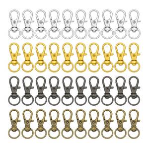 lot 9673 image: 40pcs Swivel Snap Hooks Premium Metal Mix Colors Lobster Claw Trigger Clasps for Lanyard Keychain Rings Bag Purse Tag Jewelry Making DIY Crafts Length 1.26inch(32mm) Inside Width 0.39inch(10mm)