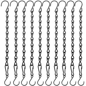 lot 9683 image: YINGFENG 10 Pack 9.5 Inch Black Hanging Chains, Garden Plant Hangers for Hanging Bird Feeders, Billboards, Chalkboards, Basket, Planters, Lanterns, Wind Chimes and Decorative Ornaments Etc.