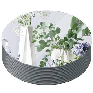 lot 9692 image: Yuzeyurun 12 Round Mirror Centerpieces for Tables, 12Pcs Glass Mirror Trays for Wedding, Party, Christmas Decorations, Mirror Candle Plates with Polished Edges & Non-Slip Feet