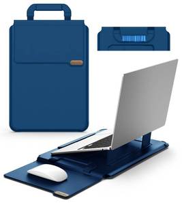 lot 9715 image: Nillkin 16 inch Laptop Sleeve with Handle (4-in-1), 2 Stand Modes, MacBook Sleeve with Adjustable Stand & Mouse Pad, Slim Laptop Case 16 inch for SamsungSurfaceHPChromebookDell 13-16, Blue