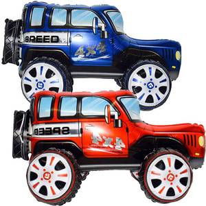 lot 9745 image: Firot 2 Vehicles 25.5 inch Large 4D Car Foil Balloon Off Road Racing Car Toy Balloon Children Gifts Boys Birthday Party Decorations Kids Toys Party Supplies Cute Baby Shower Decorations