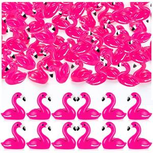 lot 9746 image: LHSYFBZ 50Pcs Mini Resin Flamingo, Tiny Cute Flamingo Figurines for Cake Topper Garden Dollhouse Landscape Aquarium Ornaments DIY Crafts
