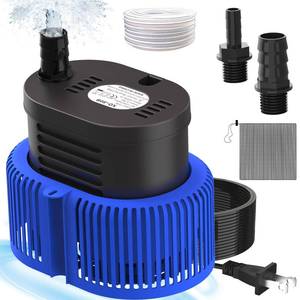 lot 9753 image: Pool Cover Pump above Ground - Submersible Water Sump Pump Swimming Water Removal Pumps, with Drainage Hose & 25 Feet Extra Long Power Cord, 850 GPH inGround, 3 Adapters