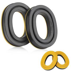 lot 9773 image: Upgraded Gel Ear Pads for 3M WorkTunes Hearing Protector (90541 90542), High Density Noise Reduction Replacement Gel Cups with Adapter Plates for Peltor Sport Tactical 300500 Headset, 1 Set-Yellow