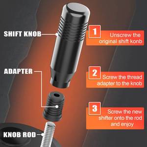 lot 9775 image: aikeec Gear Shifter Knobs and Adapter Compatible with Logitech G29 G920 G923 G27 Driving Force Stick Aluminum Weighted Shift Knob Gear Shifting Lever Handle (Black)