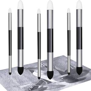 lot 9777 image: Kosiz 6 Pcs Blending Sponge Pen Double Headed Rub and Buff Washable Sketch Rubbing Sponge Brush Wipe Reusable Blending Stump Drawing Art Blenders for Artist Highlight Shadow Detail Tool (White,Black)