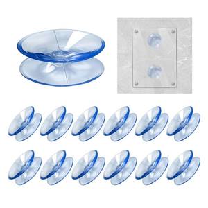 lot 9780 image: Double Sided Suction Cups, 40mm1.57 inch, 12 Pack, for Glass Table Top Spacers and Mirrors (12, 40mm)