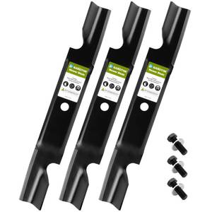 lot 9802 image: GardTok 117-7277-03 High Lift 16.42 Mower Blade for Replacement for Toro 48 Deck Titan MX4800 ZX4820 MX4880 ZX4800 TimeCutter HD MyRide 0.63 Circle Center Hole 3 Pack